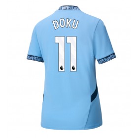 Dámské fotbalový oblečení Manchester City Jeremy Doku #11 Domácí košile 2024-25 Krátkým Rukávem